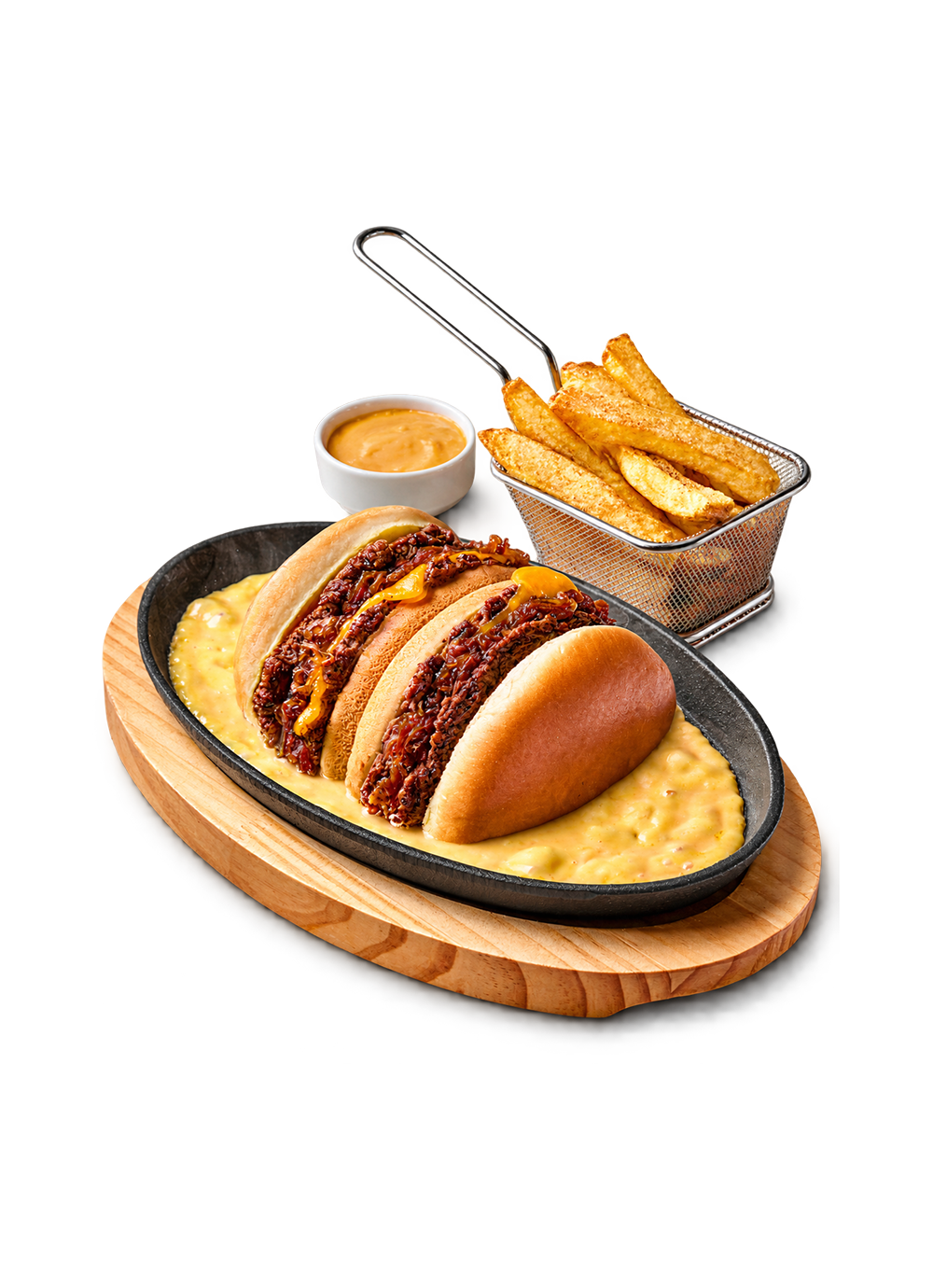Cheddar Cheese Sizzling Burger